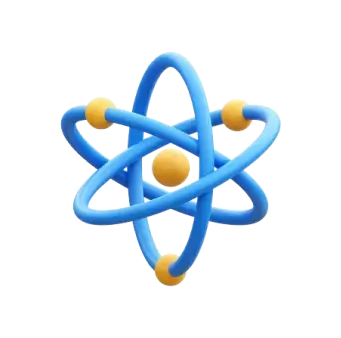 React JS course graphic, featuring React logo and frontend development elements