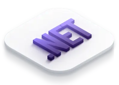 .NET framework course graphic, featuring .NET logo and software development elements