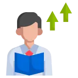 Student reading a book